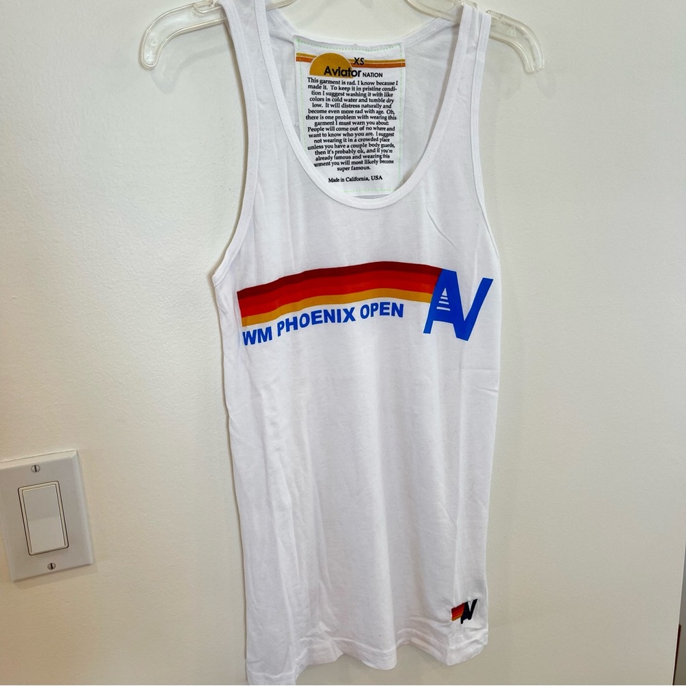 NWT Aviator Nation Waste Management Golf Tournament Phoenix 2023 Tank Top Unisex - Picture 13 of 16